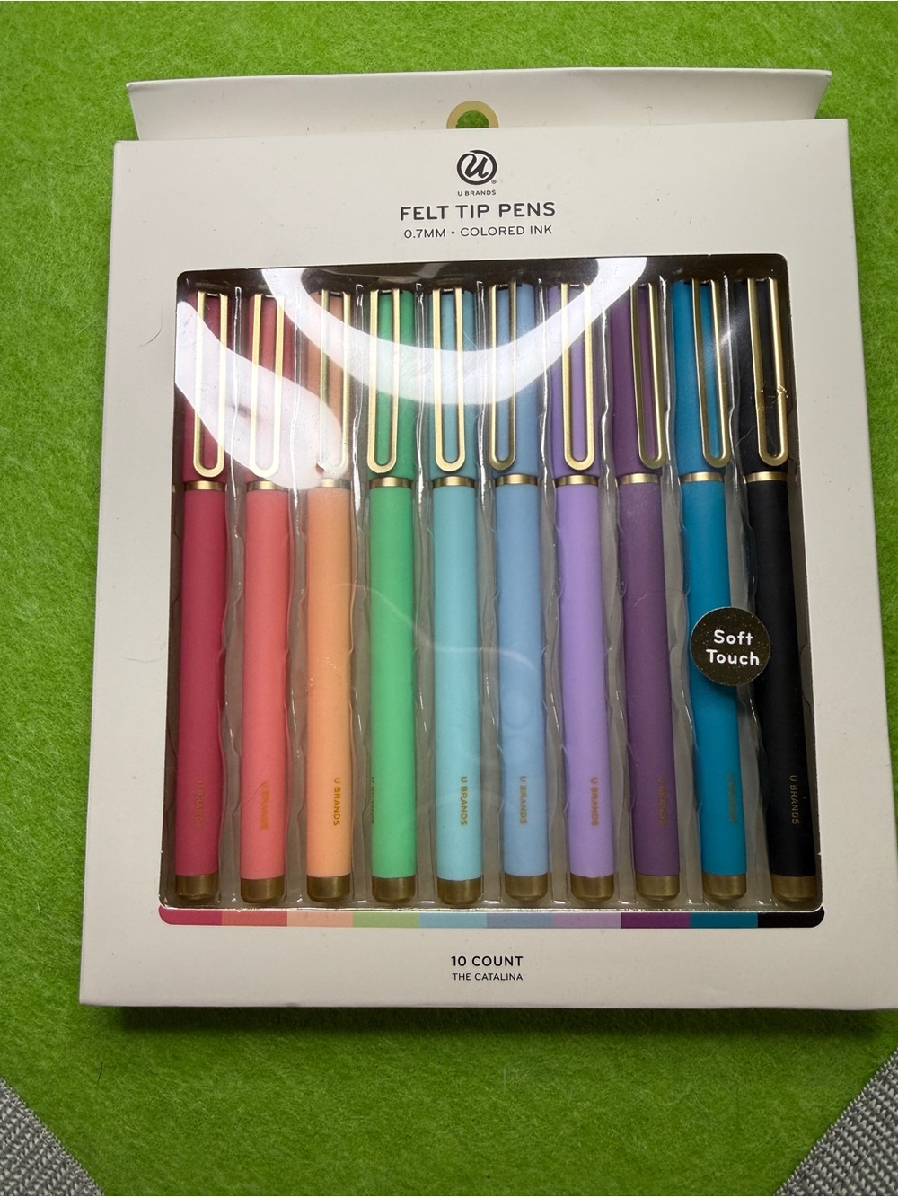 U Brands Soft Touch Felt Tip Pens - 10 Count Multicolor